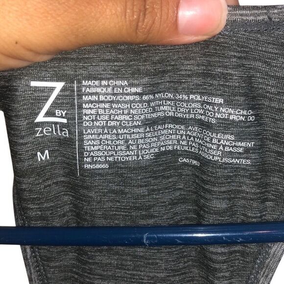 354. Z by Zella grey athletic tank top size medium - Picture 2 of 3